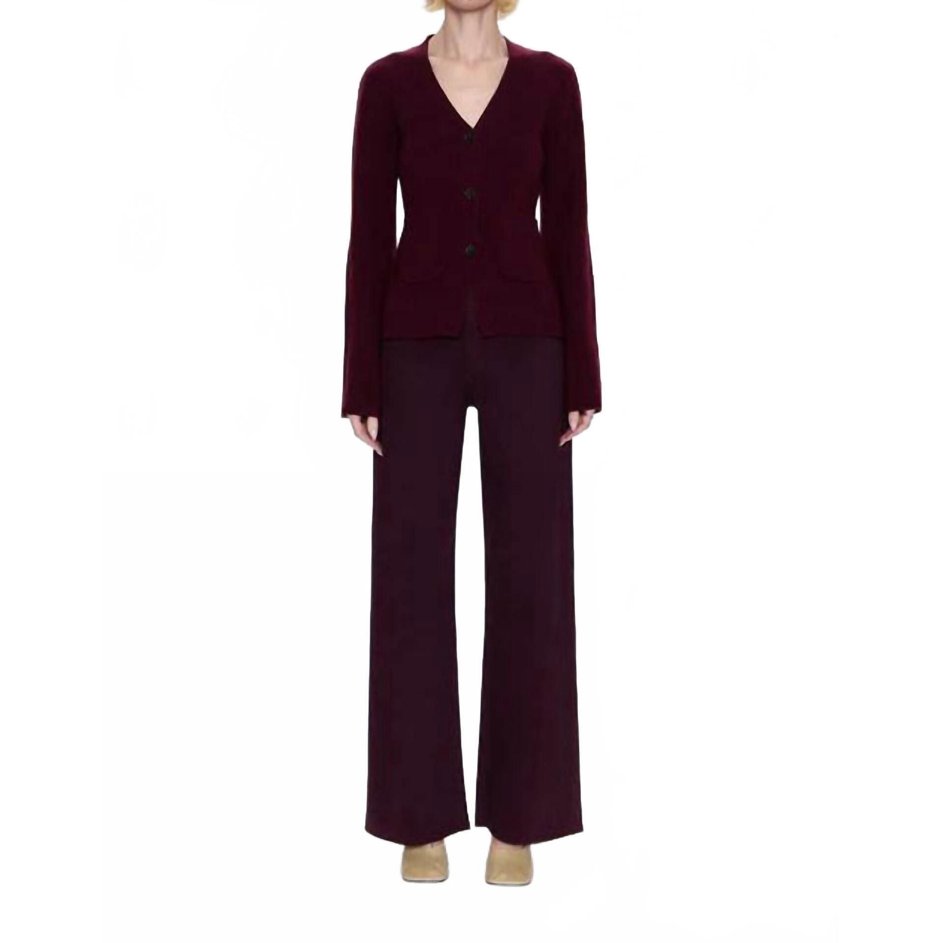 New Pistola Penny High Rise Wide Leg Jeans In Claret